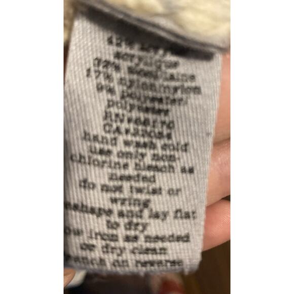 Urban Outfitters Ecote Cream Blue Wool Knit Drape Open Long Cardigan Wm Small*** - Picture 6 of 7